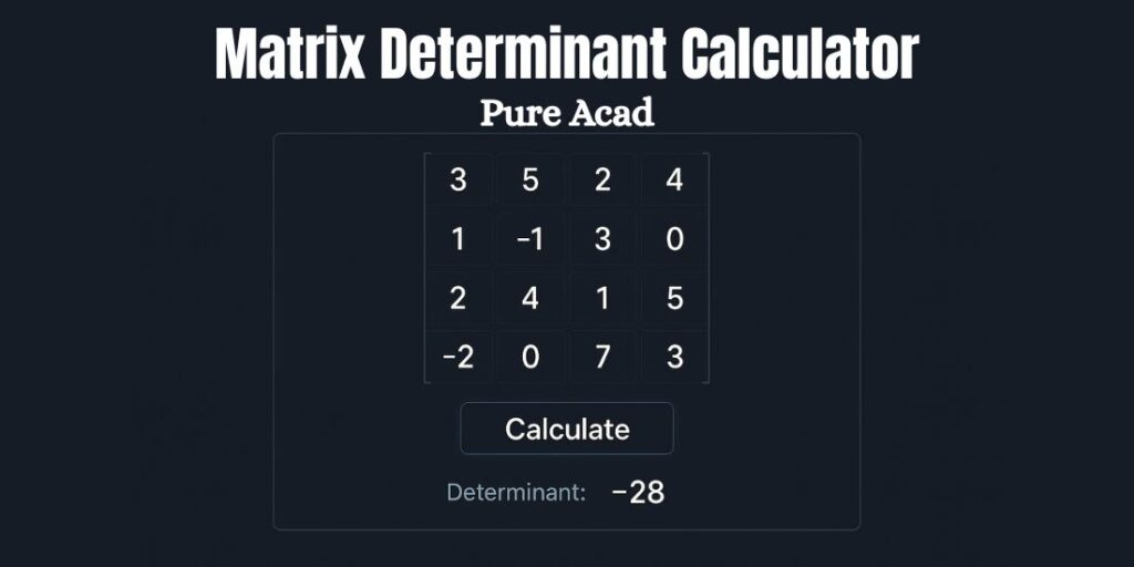 Matrix Determinant Calculator