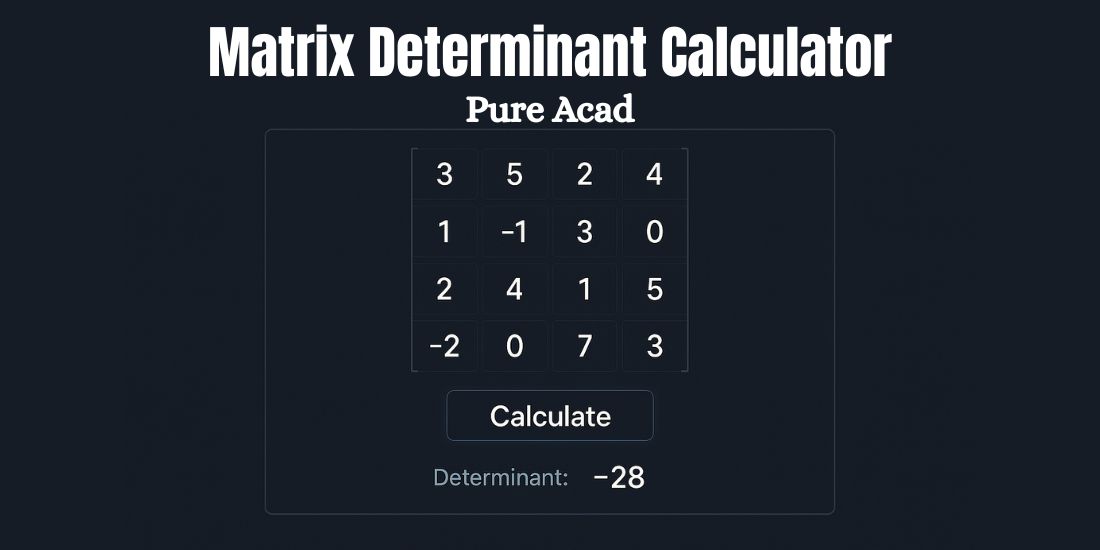 Matrix Determinant Calculator